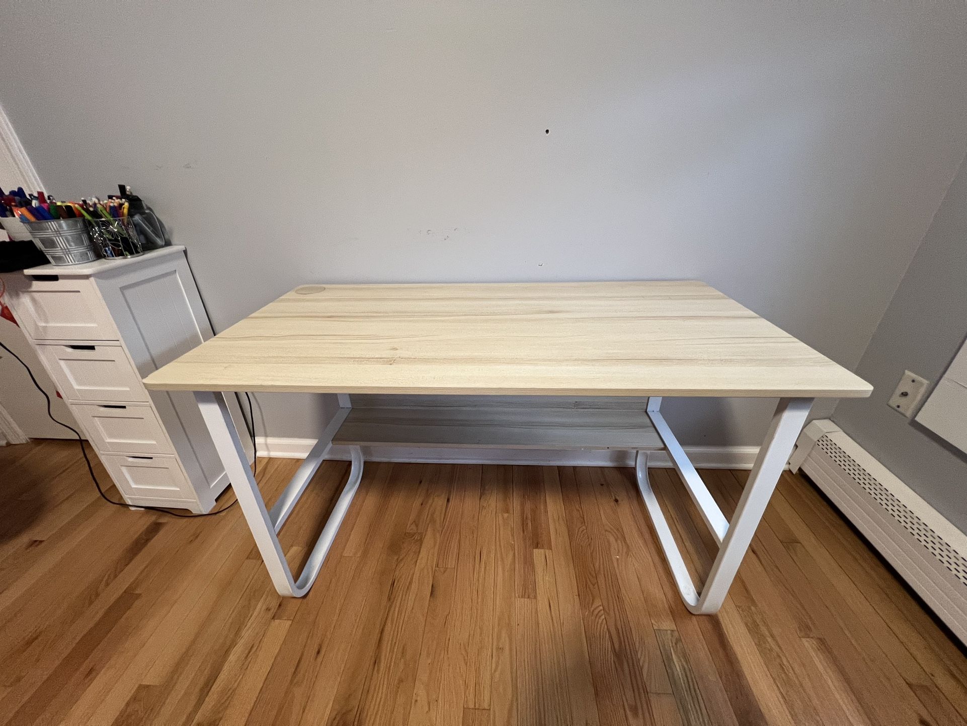 Home Office Desk with Storage Shelf