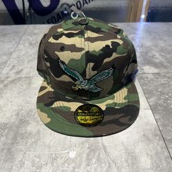 NWT New Century Philadelphia Eagles Throwback Camouflage SnapBack Hat. Cap. Lid