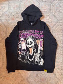 Cough syrup ghost face hoodie