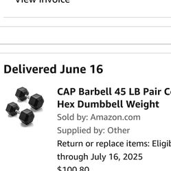 45lbs Dumbbells 