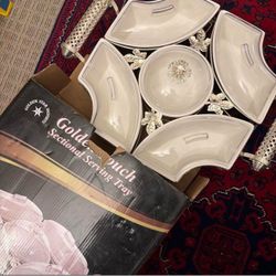 Golden Touch Sectional Serving Tray