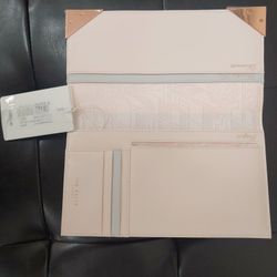 Ted Baker Leather Travel Wallet Rose Gold & Baby Pink