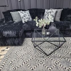 Plush Corduroy Sectional 