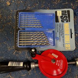 Hand Drill and Marine Drill Bit Set
