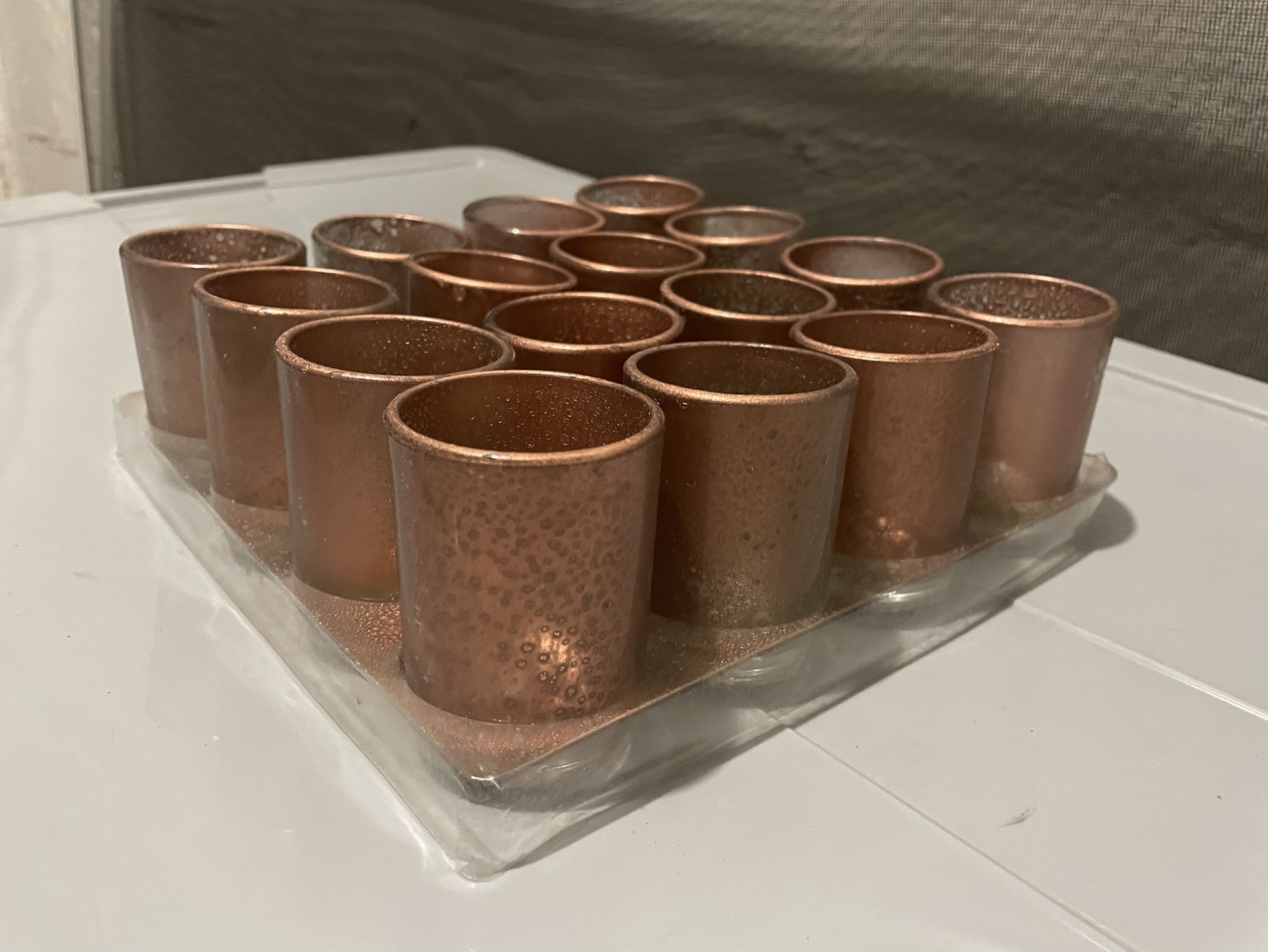 185 Rose Gold / Copper Tea Light And Flameleas Tea lights
