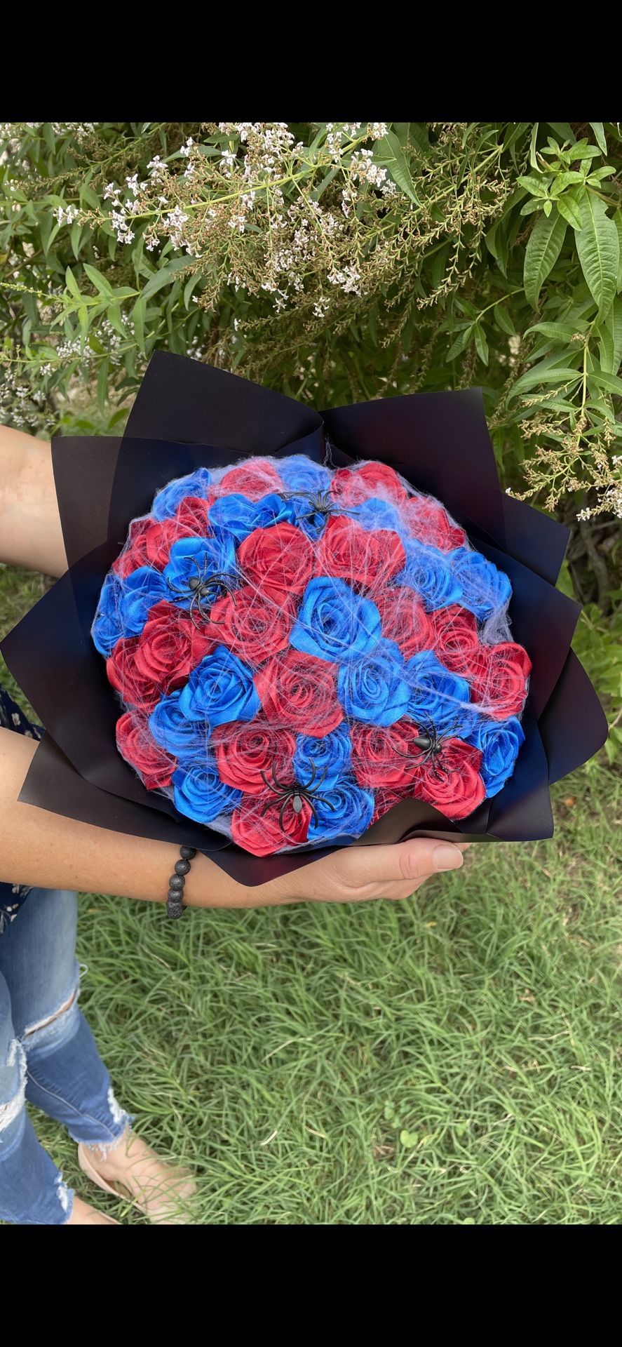 Custom Ribbon Rose Bouquets