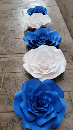 Blue White Flowers 
