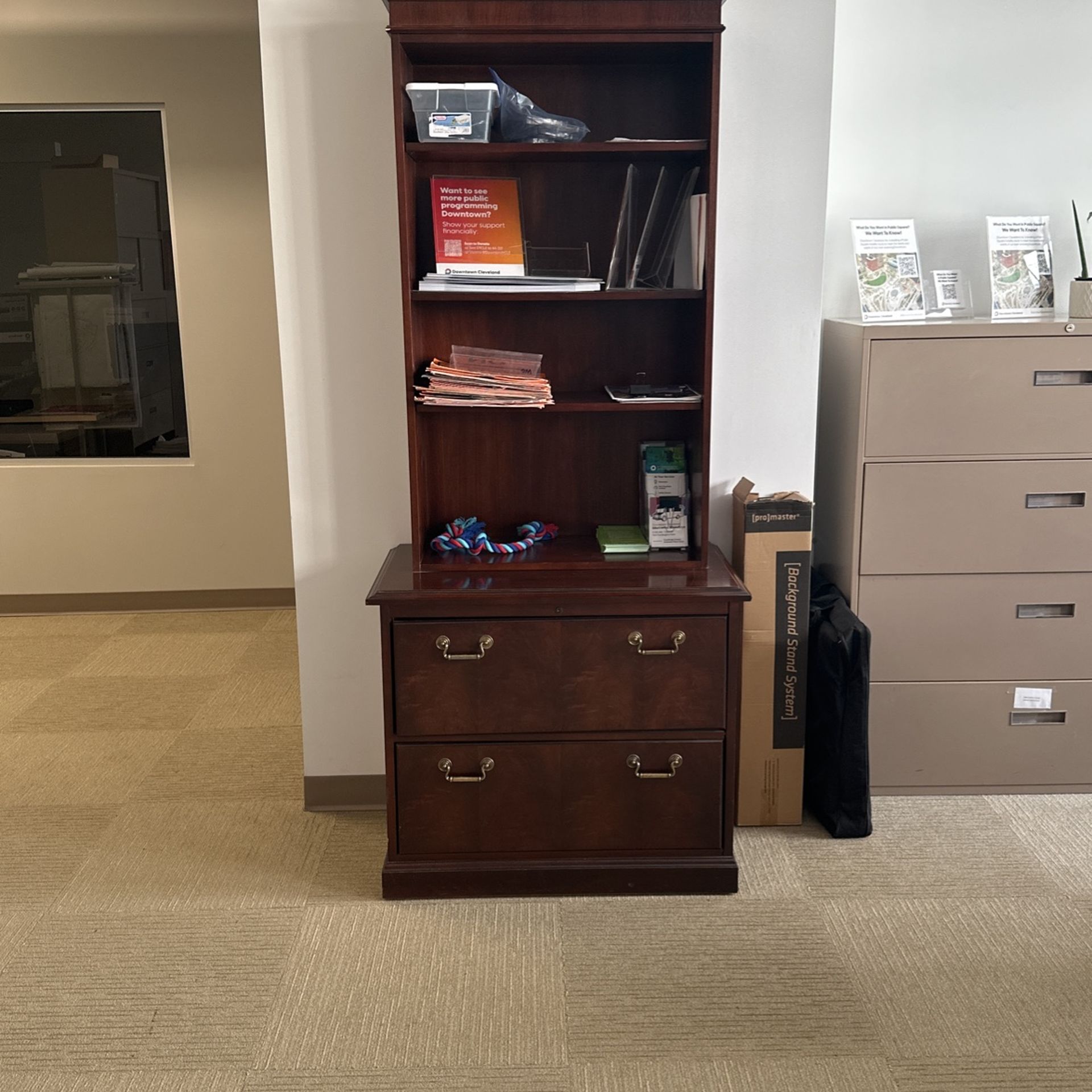 File Cabinet with bookshelf