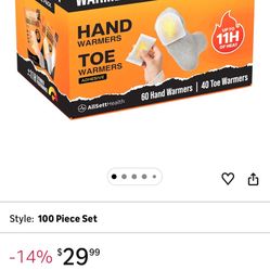 allsetthealth hand & toe warmer set new