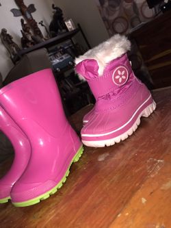 Hurry now baby girl boots for the low both size 5-6 is a package deal