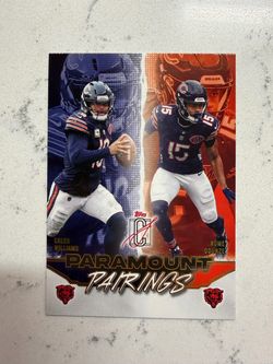 2025 Topps Signature Class Paramount Pairings Caleb Williams Rome Odunze #PP-1
