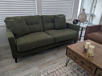 Like new Olive green Ashley sofa