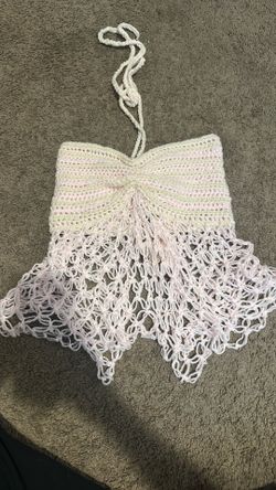 Handmade halter crochet summer top