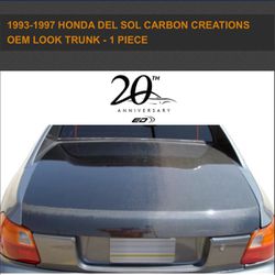 93-97 Honda Del Sol Carbon Creations OEM Look Trunk - 1 Piece