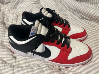 red,white and black nike dunks size 11