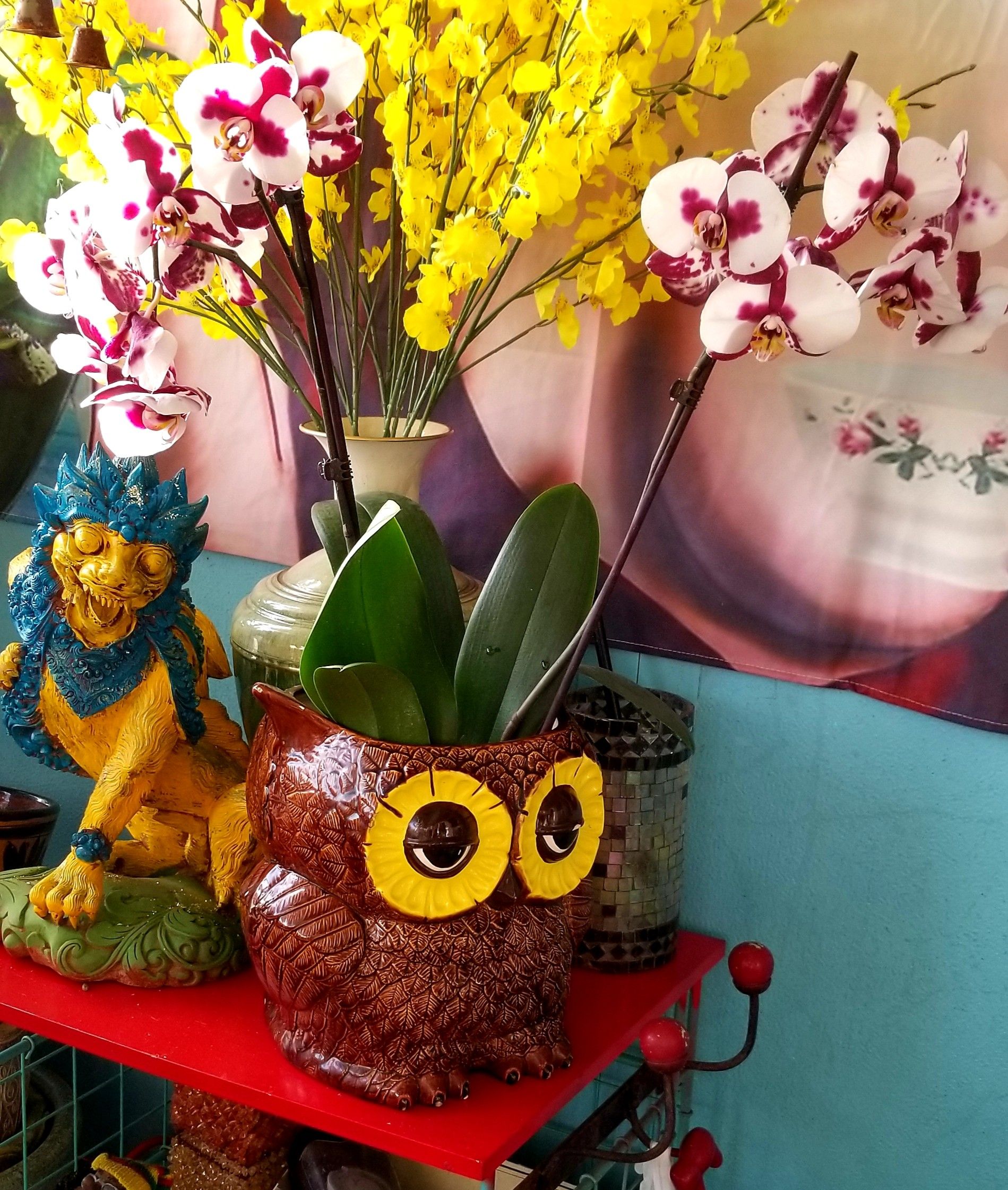 Double Face Ceramic Owl Planter/Vase