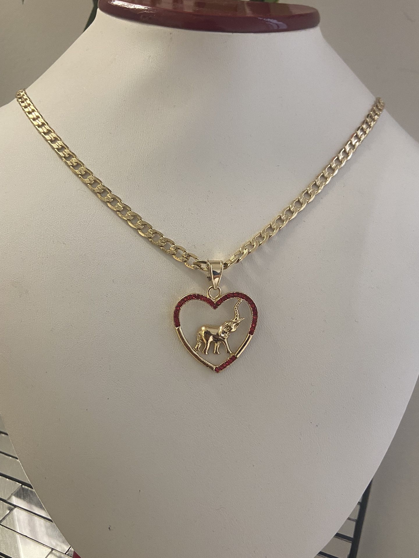 Oro Laminado Heart Necklace 