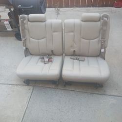 3rd Row  Leather Bucket Seats For A 2000 To 2006 Chevy Tahoe, GMC Yukon And Escalade