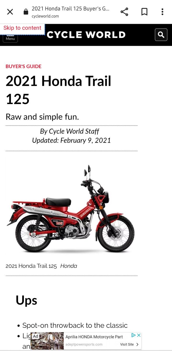 2021 Honda Trail 125