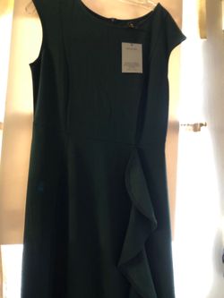 Mushare Green long dress with side ruffle size L