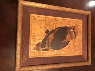Marquetry Owl Wall Art