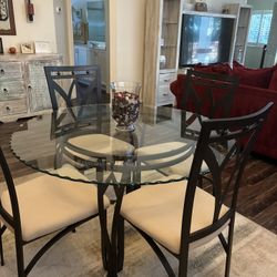 Rod Iron Glass Table