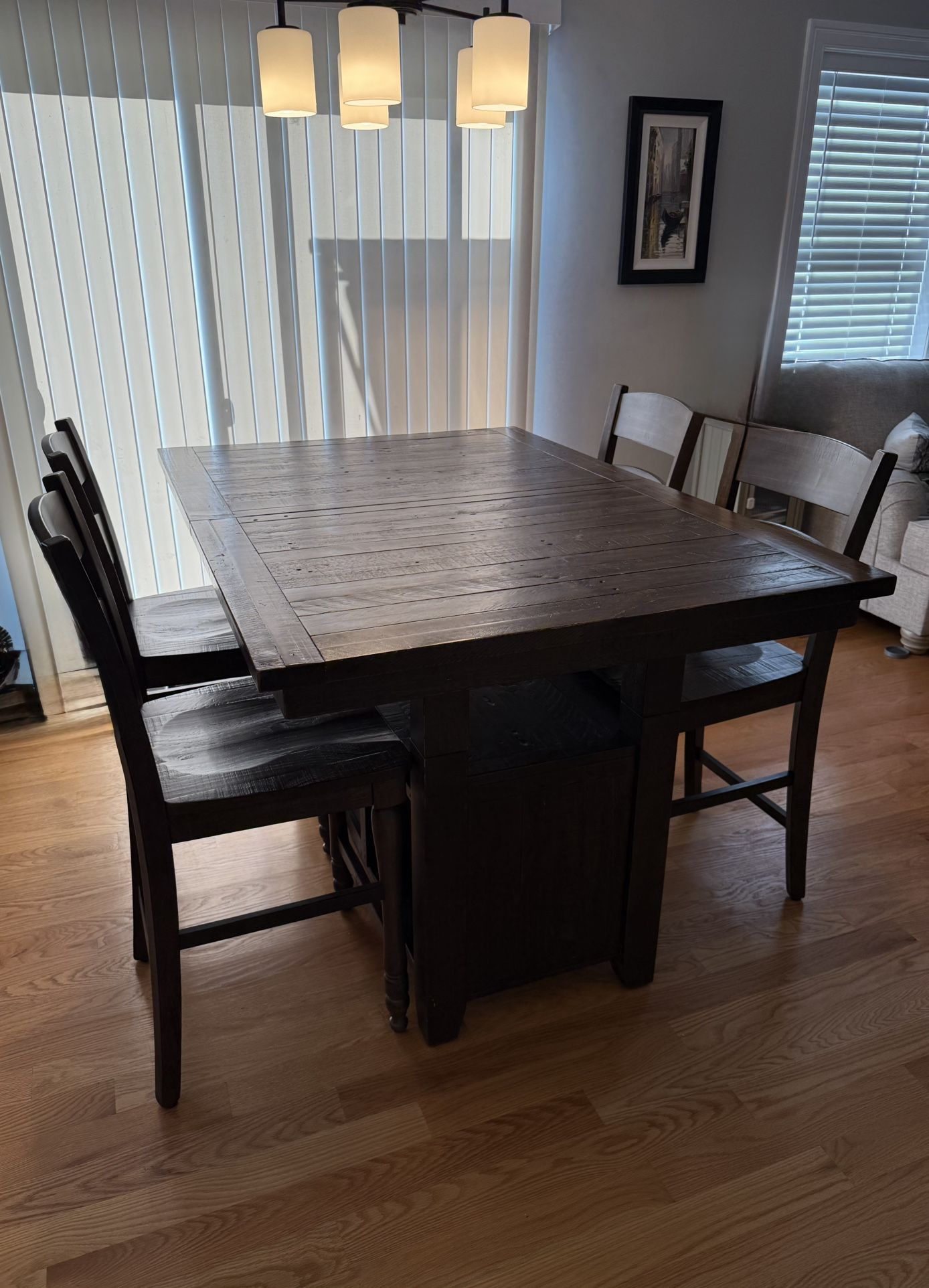 Dining Table with Chairs Counter Height
