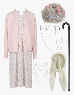 100 Days Of School Old Lady Grandma Costume