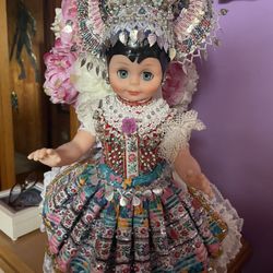 Beautiful Hand Beaded Dress Doll Slovania
