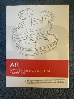 A8 Active Noise Cancelling Wireless Earbuds Bluetooth 5.0 – Like New