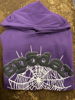 Spider Hoodie Purple Small Size 