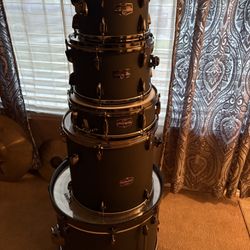 Tama Black Matte Imperialstar 5 piece kit *Rare*