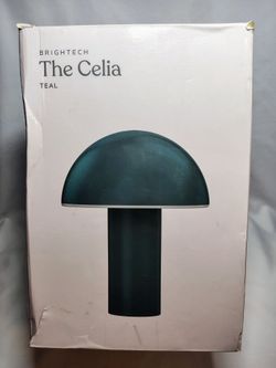 Portable Mushroom Table Lamp - Celia by Brightech - TEAL