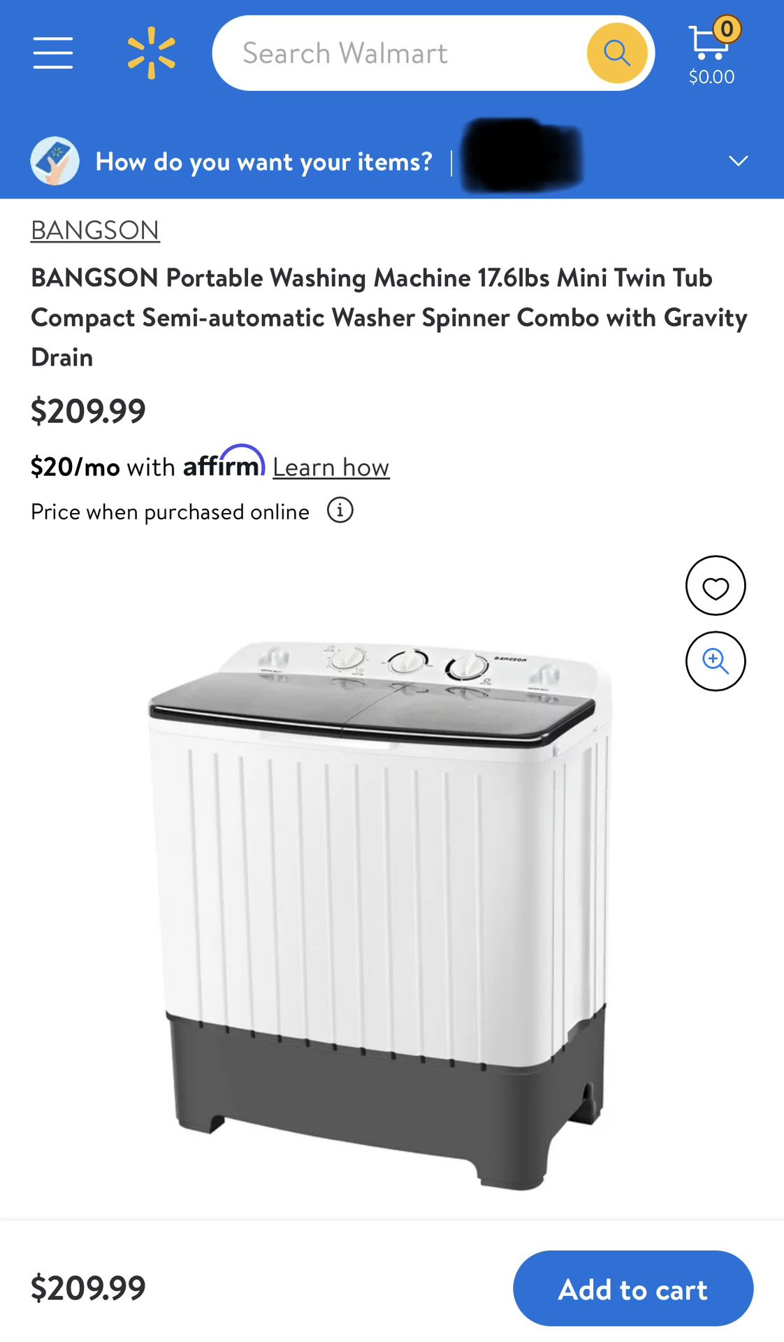17.6 lb. Mini Twin Tub White Washing Machine for sale online