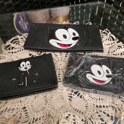 3 Vintage Felix The Cat Id Wallets