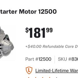 Duralast Starter  - Jeep : CHEROKEE & COMMANDER