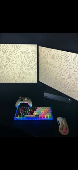 White gaming setup “all”