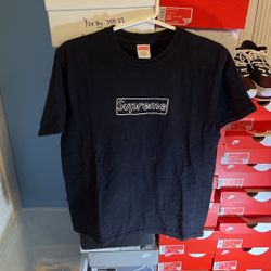 Supreme x Kaws Black Tee - Size Medium