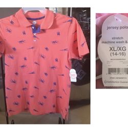 New Boys 14/16 Jersey Polo Top