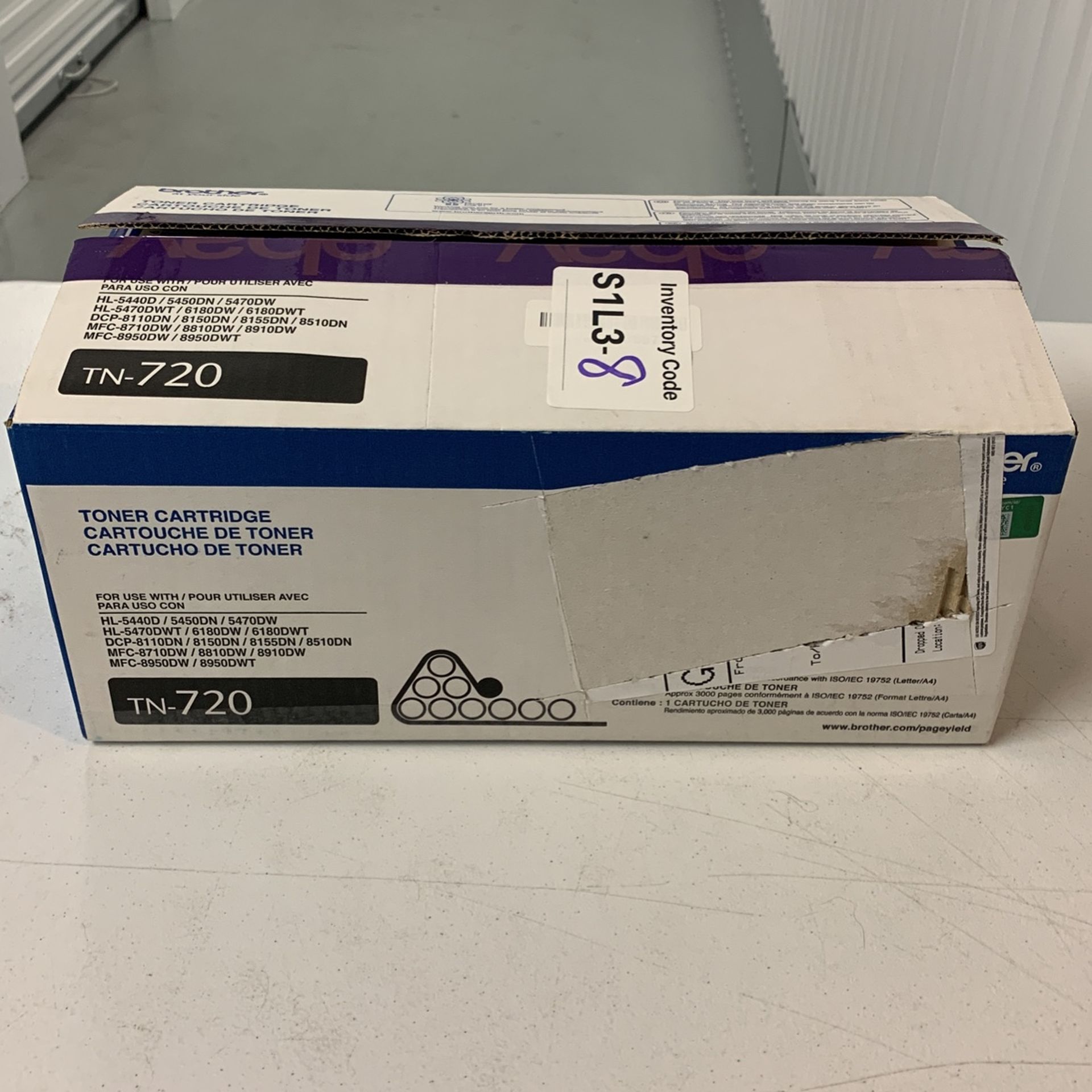 Brother TN-720 Toner Cartridge New Open Box Black