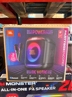 JBL PartyBox Encore 2 Bluetooth Speaker Brand New In Box