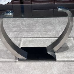 Modern Style Metal Glass Table 