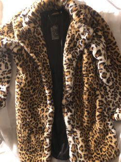 Faux fur coat size 8