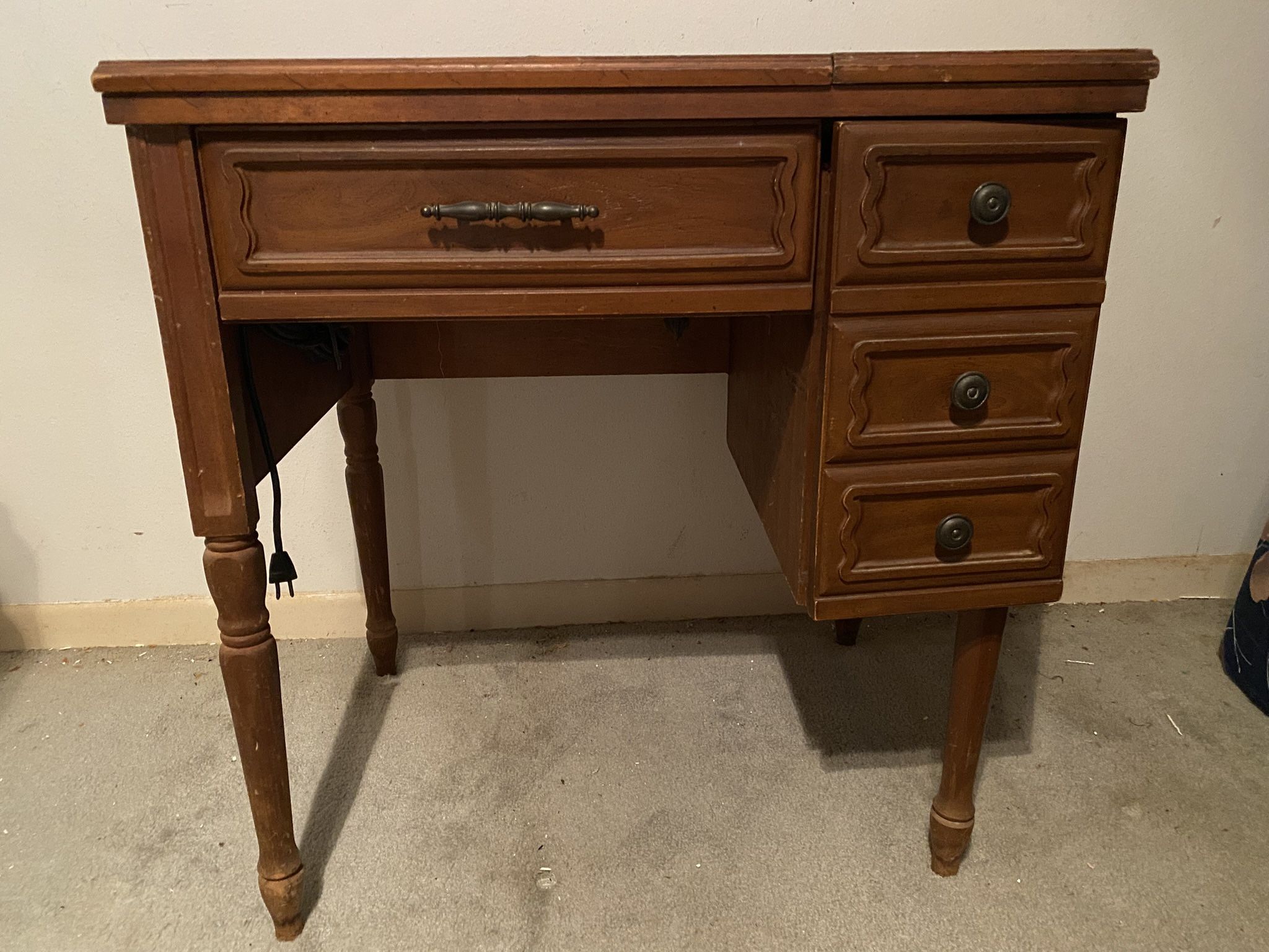 Vintage Sewing Machine Desk