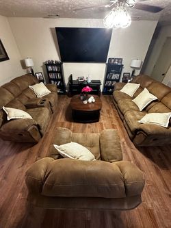 Reclining Sofa Set – 3 Pieces