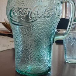 Vintage Coca-Cola Glass. Pitcher And Glasses