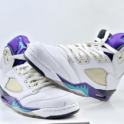 Nike Air Jordan 5 Retro Grape 2013 Size 10.5 White Purple 136027-108