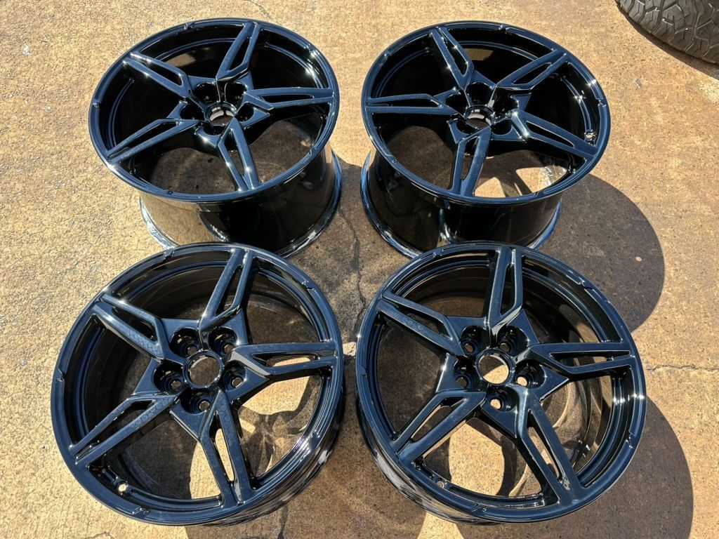 OEM 2023 Chevy Corvette Wheels C8 rims Gloss Black
