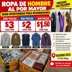Ropa de Hombre al Mayoreo – Desde $1.50 por Pieza