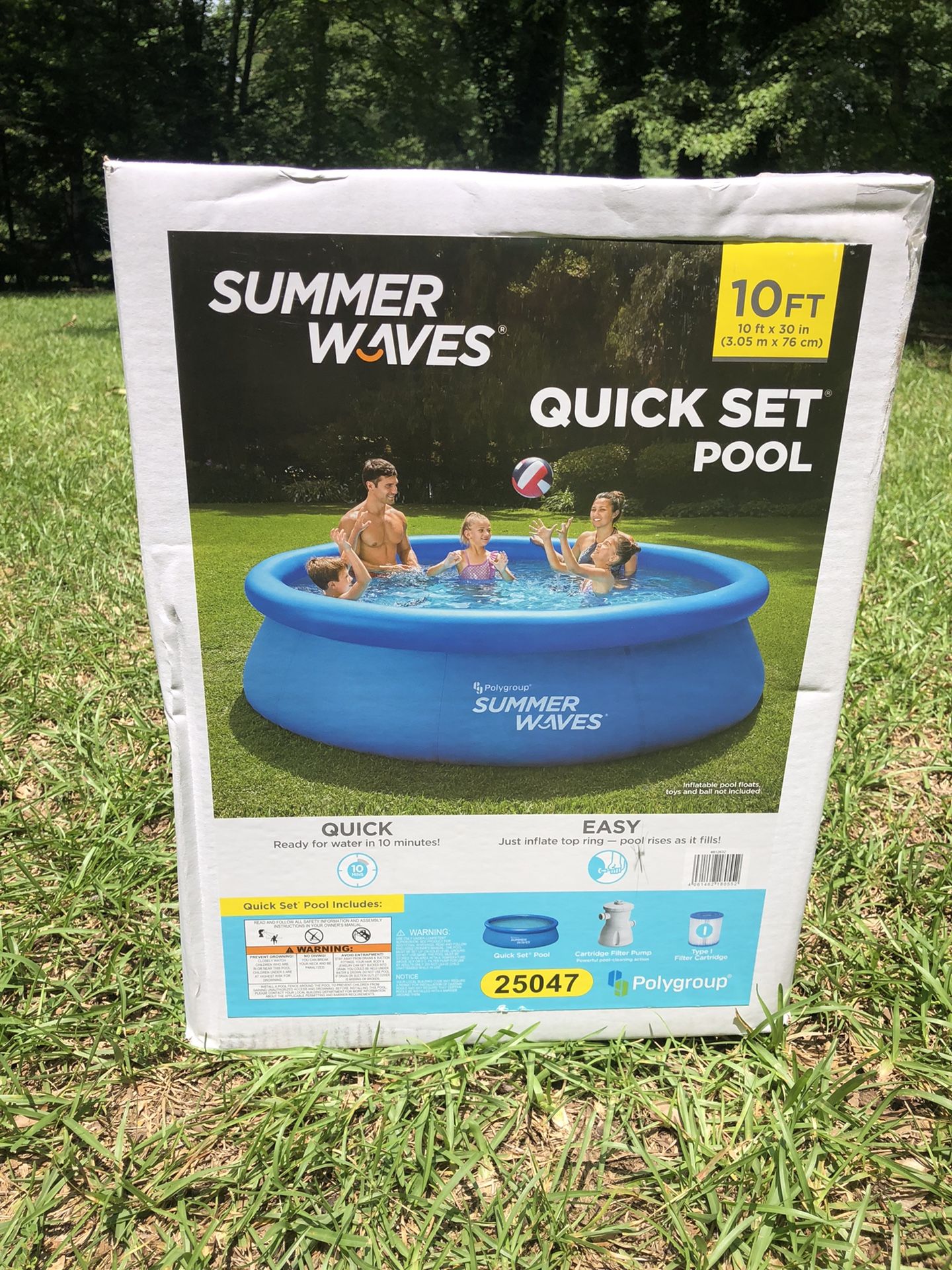 Summer Waves 10 ft Quick Set Ring Swimming Pool with Filter